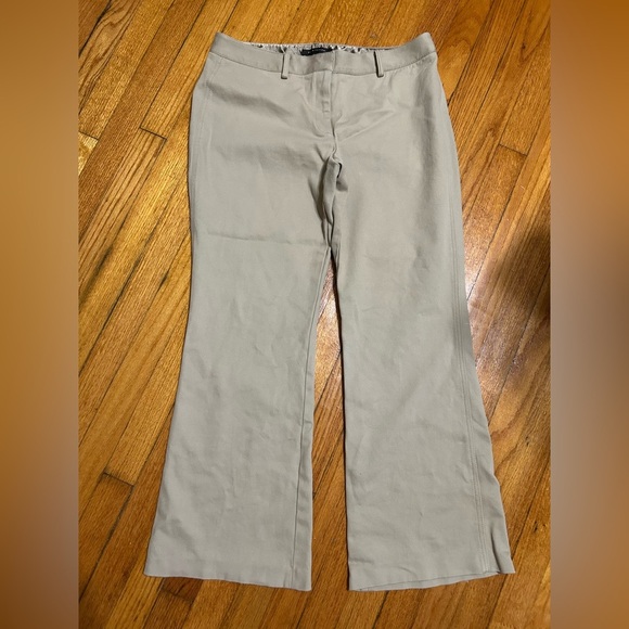 Elie Tahari cotton blend stretch Beige women's dress Career pants size US 12 - Picture 2 of 10